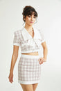 Melanie cropped top  skirt matching set