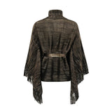Melanie Top & Skirt Set - Black & Gold Gilded Cape Design