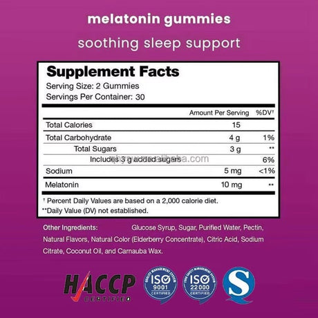 Melatonin 60 Gummies – Natural Sleep & Memory Support