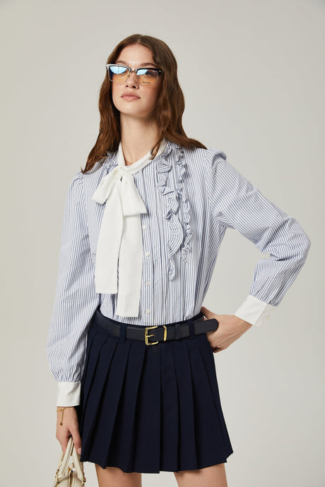 Mélisande embroidered aline pleated skirt