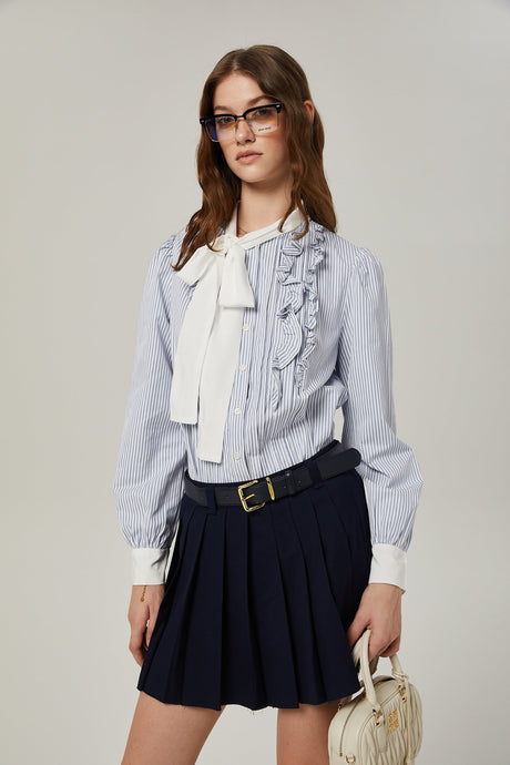 Mélisande embroidered aline pleated skirt