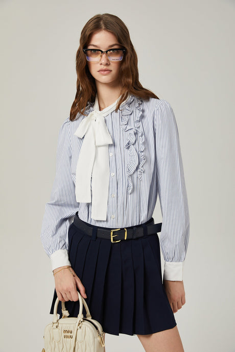 Mélisande embroidered aline pleated skirt