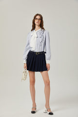 Mélisande embroidered aline pleated skirt