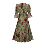 Mélisande floralprint Vneck midi dress