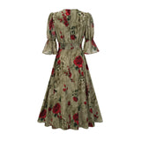 Mélisande floralprint Vneck midi dress