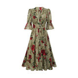 Mélisande floralprint Vneck midi dress