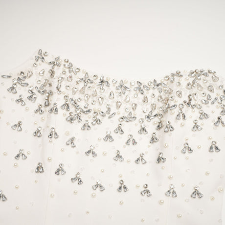 Melisande white embellished maxi dress