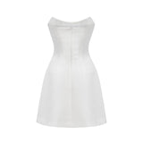 Melisande white embellished mini dress