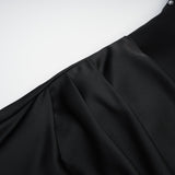 Melissa Maxi Dress in Timeless Black with Off - Shoulder Design