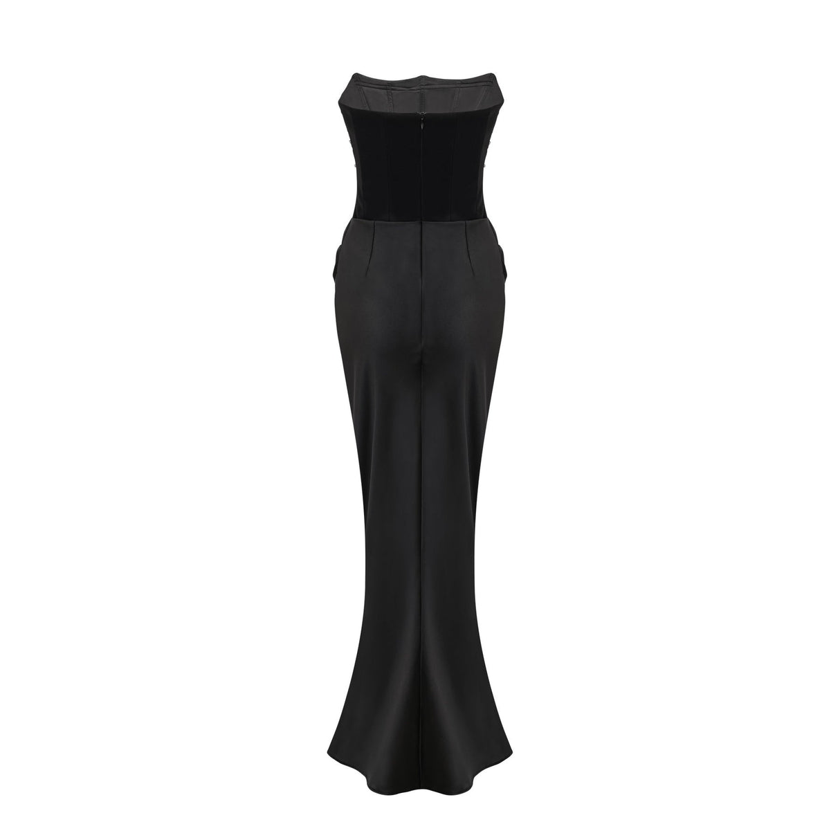 Melissa Maxi Dress in Timeless Black with Off - Shoulder Design