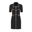 Meredith Knitted Dress with Sequin Lapel & Pockets