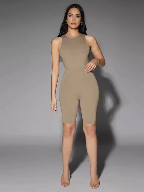 Michela Bodysuit - High Stretch Fabric Elasticity - Slim Fit Type - Sleeveless Length - Casual Style - Backless - Premium Quality - Modern Look