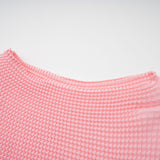 Michela Floral Midi Dress Pink Crew Neck with Short Sleeves & Pleated Detail