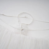 Michela Mini Dress White Floral Appliqu Halter Puff Sleeves Open Back