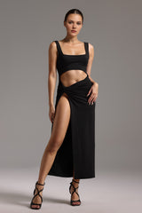 Mikayla Black Cut-Out Detail Dress for Women