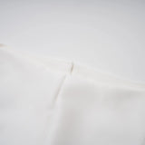 Mikayla Midi Dress White Open - Back Cap - Sleeve & Pleated Charm