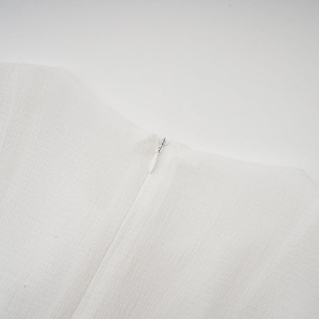 Mikayla Mini Dress Sheer White Flared Chic