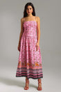 Milena Pink Floral Maxi Dress