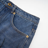 Milia feather denim top  skirt matching set