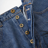 Milia feather denim top  skirt matching set