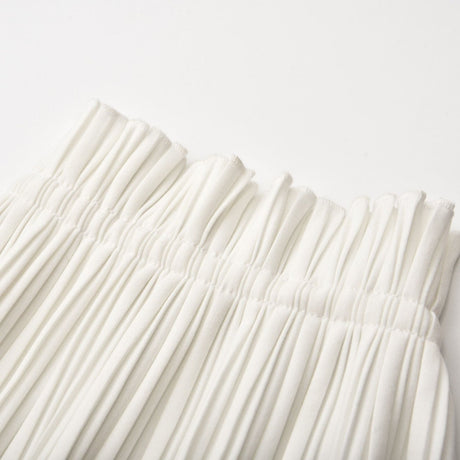 Milicent slitte drawstring pleated maxi skirt