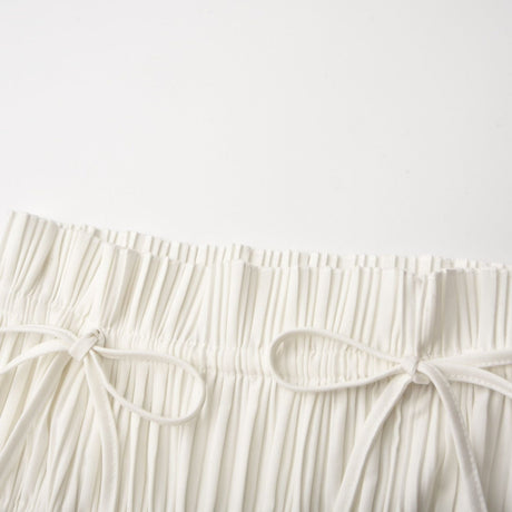 Milisent openback pleated top  skirt matching set