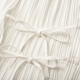 Milisent openback pleated top  skirt matching set