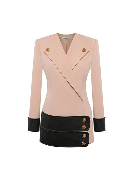 Miracle Blazer Dress - Structured & Flexible Fit - Double - Breasted Design - Tailored Silhouette - Versatile - Elegant
