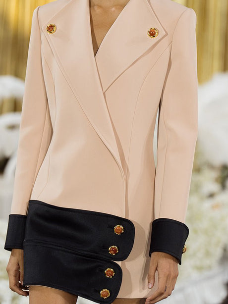 Miracle Blazer Dress - Structured & Flexible Fit - Double - Breasted Design - Tailored Silhouette - Versatile - Elegant