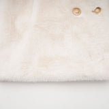 Miracle Jacket Miracle Faux Fur Double Breasted White & Stand