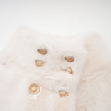 Miracle Jacket Miracle Faux Fur Double Breasted White & Stand