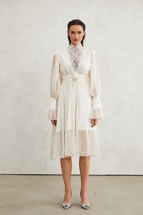 Mirage lacedetail embellished dress