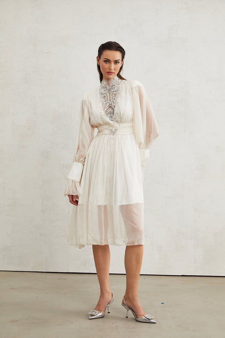 Mirage lacedetail embellished dress