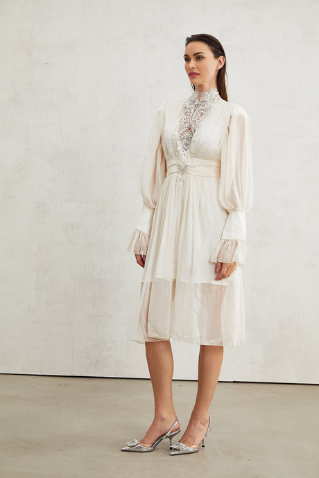 Mirage lacedetail embellished dress
