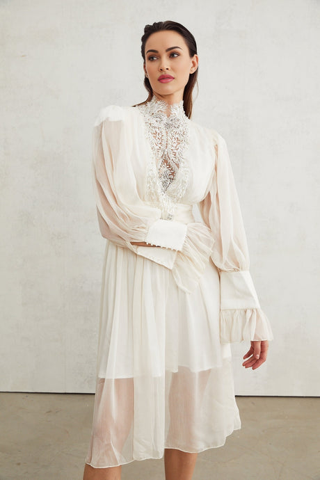 Mirage lacedetail embellished dress