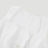 Moren fauxflower mini dress