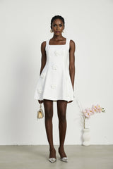 Moren fauxflower mini dress