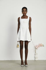 Moren fauxflower mini dress