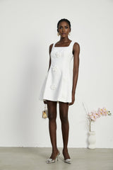 Moren fauxflower mini dress