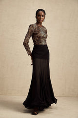 Morgan Bodysuit Brown Leopard Print Stretch Jersey