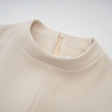 Morgan Mini Dress White Flared Cuffs Zip Fastening Thigh Length