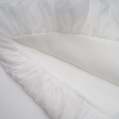 Morgan Mini Dress White Pleated Tulle Floral Applique