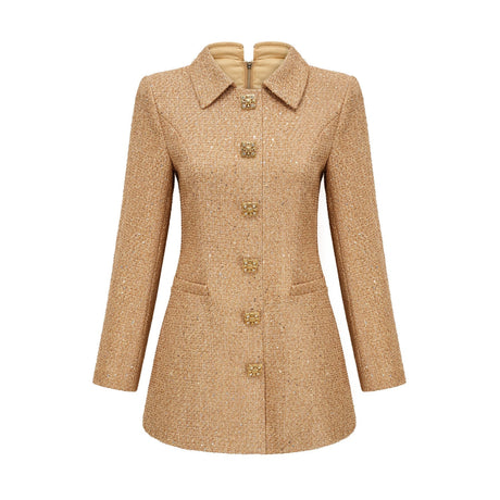 Morgane tweed longsleeve mini dress