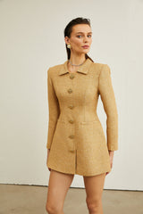 Morgane tweed longsleeve mini dress