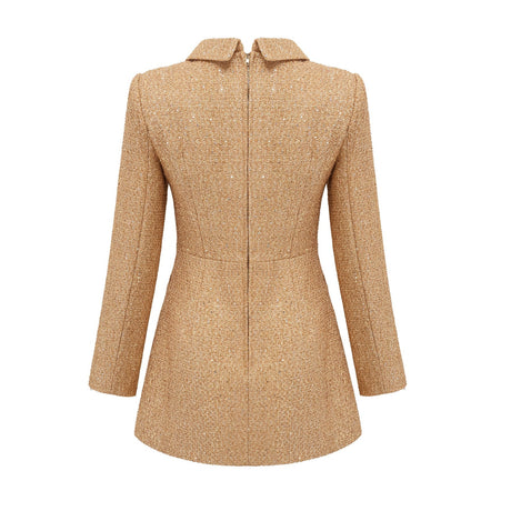 Morgane tweed longsleeve mini dress