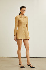 Morgane tweed longsleeve mini dress