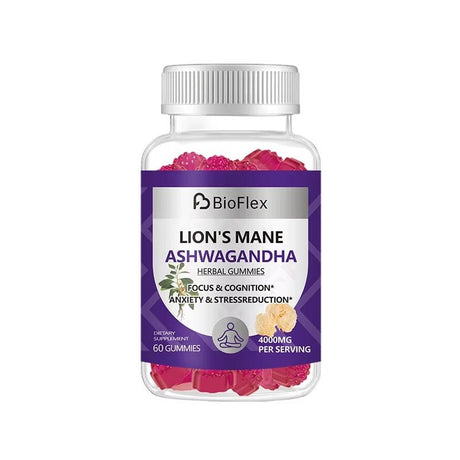 Mushroom Gummies – Ashwagandha & Lion’s Mane for Energy & Immunity