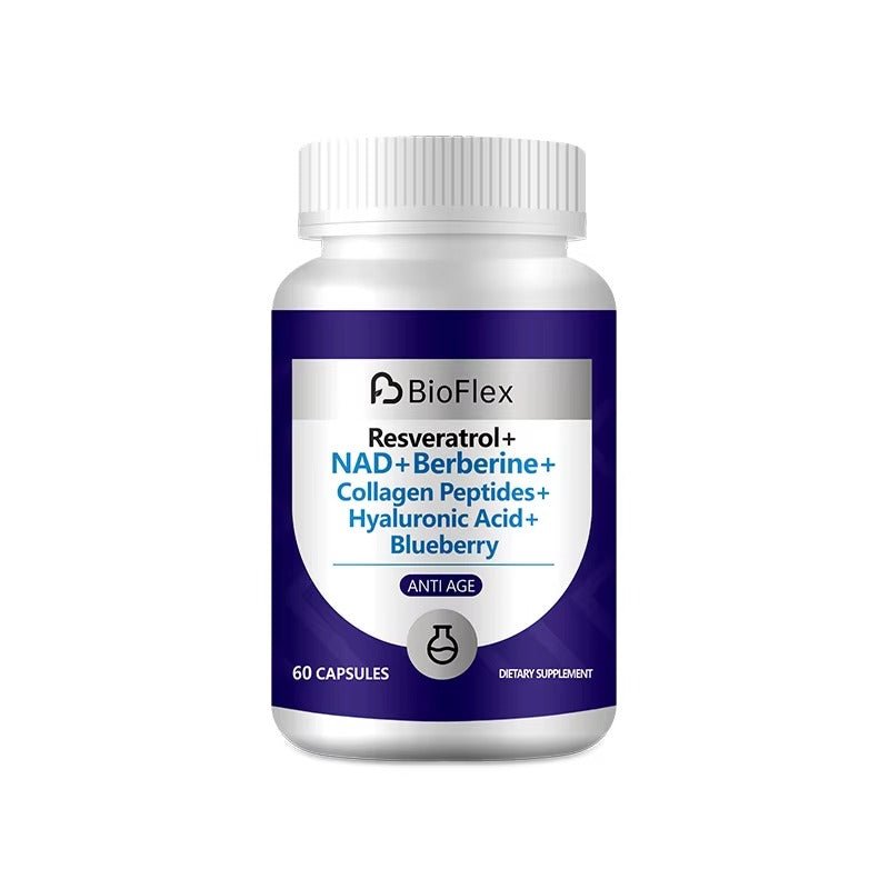 NAD Resveratrol Capsules – Anti - Aging with Collagen & Hyaluronic Acid (60 Capsules)
