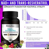 NAD+ Resveratrol Capsules – Vegan Anti - Aging Booster (90 Capsules)