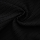 Nadège black ruffledneck knitted midi dress
